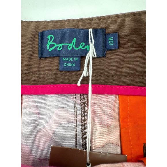 Boden Floral Boho Button Front Mini Skirt Cotton Size 10 - Picture 3 of 10